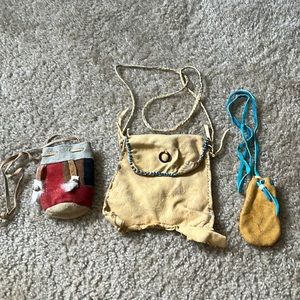 Tribal deer skin purses!